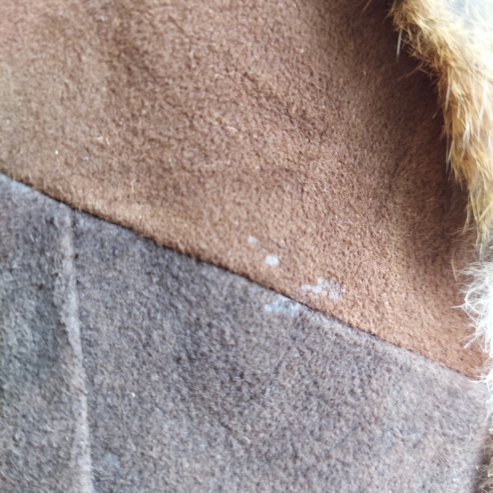 Vintage Bohemian Rabbit Fur Leather Vest Size Small/Medium - Picture 3 of 7